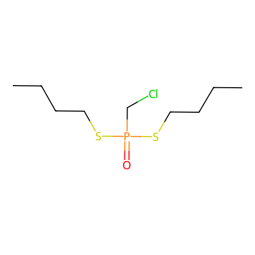 S,S-dibutyl (chloromethyl)phosphonodithioate structure