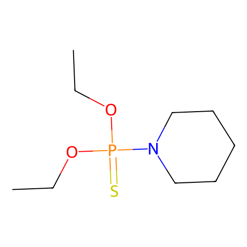 O,O-diethyl piperidin-1-ylphosphonothioate structure