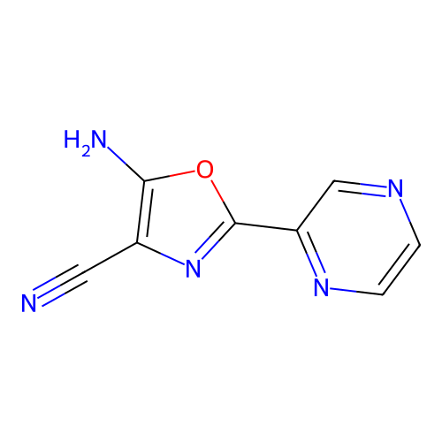 5-Amino-2-(pyrazin-2-yl)oxazole-4-carbonitrile structure