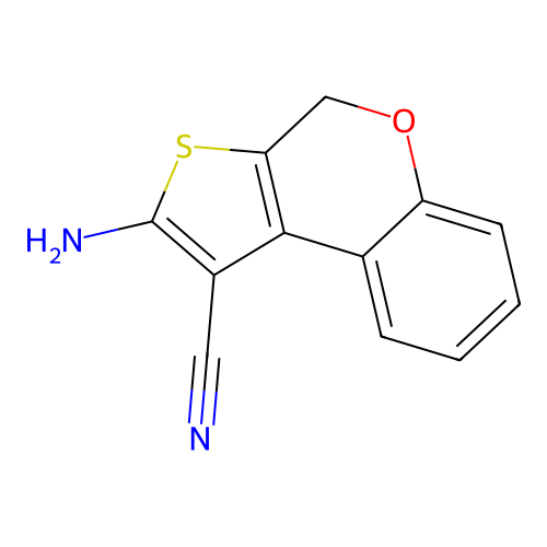 2-amino-4H-thieno[2,3-c]chromene-1-carbonitrile structure