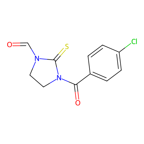 3-(4-Chlorobenzoyl)-2-sulfanylideneimidazolidine-1-carbaldehyde structure