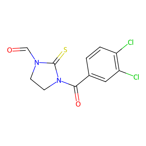 3-(3,4-Dichlorobenzoyl)-2-sulfanylideneimidazolidine-1-carbaldehyde structure