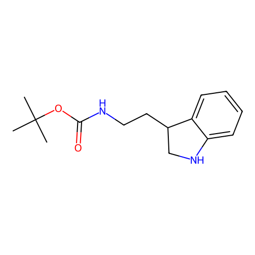 tert-butyl N-(2-(2,3-dihydro-1H-indol-3-yl)ethyl)carbamate structure