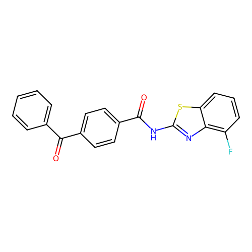 4-benzoyl-N-(4-fluoro-1,3-benzothiazol-2-yl)benzamide structure