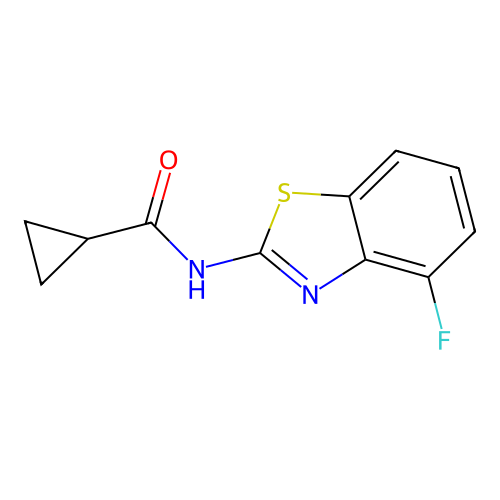 N-(4-fluoro-1,3-benzothiazol-2-yl)cyclopropanecarboxamide structure