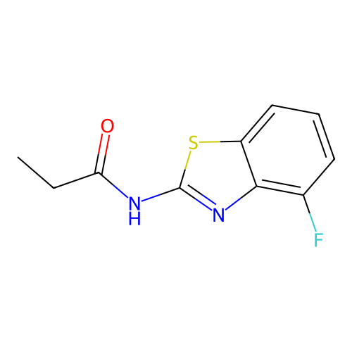 N-(4-fluoro-1,3-benzothiazol-2-yl)propanamide structure
