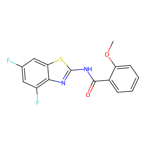 N-(4,6-difluoro-1,3-benzothiazol-2-yl)-2-methoxybenzamide structure