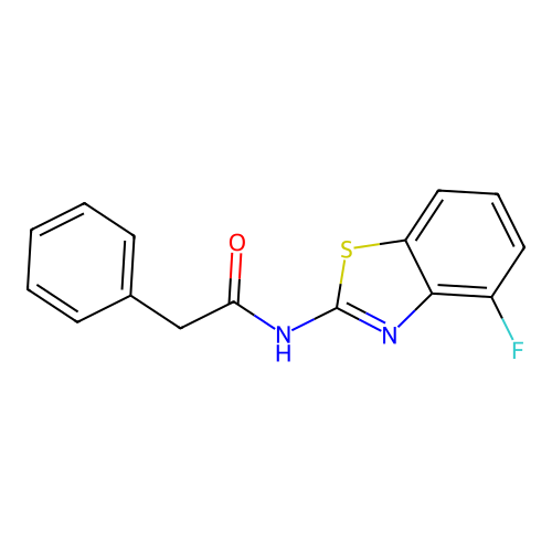 N-(4-fluoro-1,3-benzothiazol-2-yl)-2-phenylacetamide structure