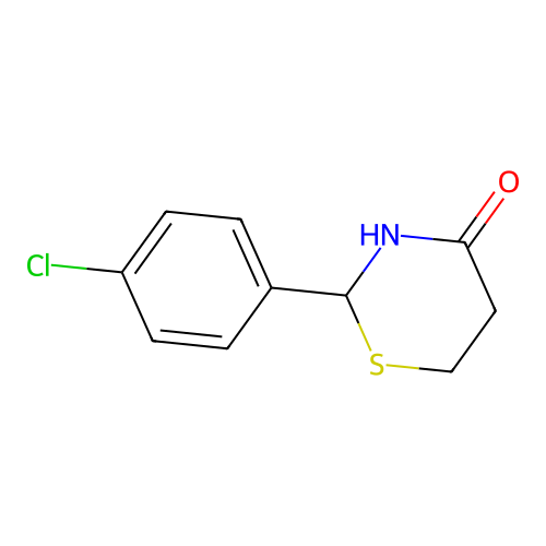 2-(4-Chlorophenyl)-1,3-thiazinan-4-one structure
