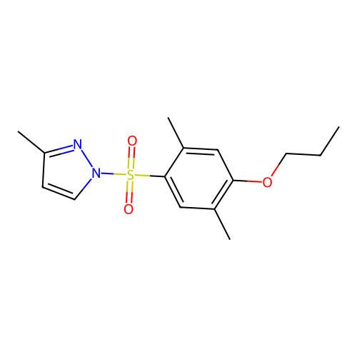 1-(2,5-Dimethyl-4-propoxyphenyl)sulfonyl-3-methylpyrazole structure