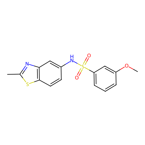 3-methoxy-N-(2-methyl-1,3-benzothiazol-5-yl)benzenesulfonamide structure