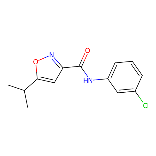 N-(3-chlorophenyl)-5-isopropylisoxazole-3-carboxamide structure