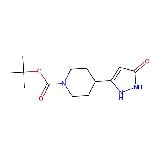 tert-butyl 4-(5-hydroxy-1H-pyrazol-3-yl)piperidine-1-carboxylate structure
