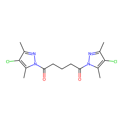 1,5-Bis(4-chloro-3,5-dimethylpyrazol-1-yl)pentane-1,5-dione structure