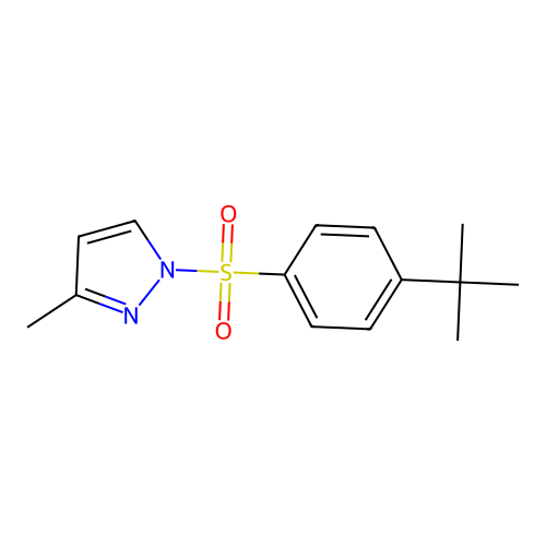 1-((4-(tert-butyl)phenyl)sulfonyl)-3-methyl-1H-pyrazole structure
