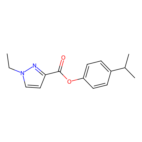 4-isopropylphenyl 1-ethyl-1H-pyrazole-3-carboxylate structure