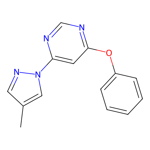 4-(4-Methylpyrazol-1-yl)-6-phenoxypyrimidine structure
