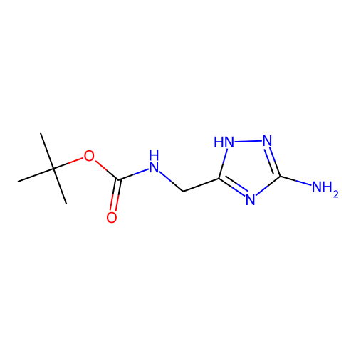 tert-butyl N-((5-amino-1H-1,2,4-triazol-3-yl)methyl)carbamate structure