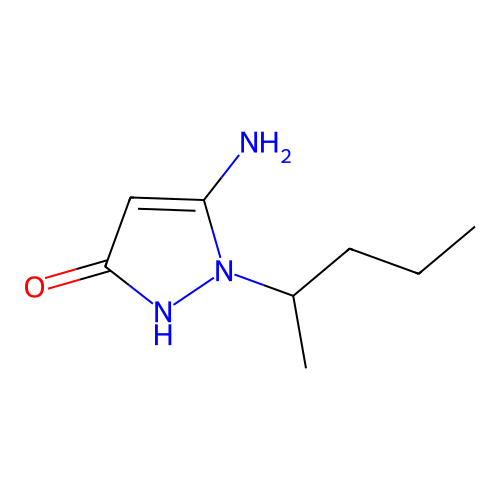 5-amino-1-(pentan-2-yl)-1H-pyrazol-3-ol structure