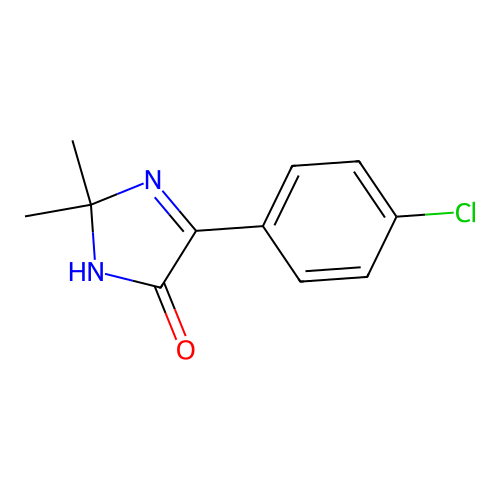 5-(4-chlorophenyl)-2,2-dimethyl-2,3-dihydro-4H-imidazol-4-one structure