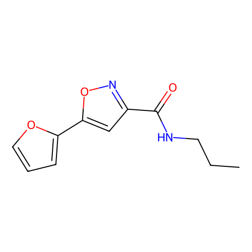 5-(furan-2-yl)-N-propyl-1,2-oxazole-3-carboxamide structure