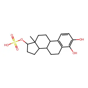 4-Hydroxyestradiol 17-sulfate structure