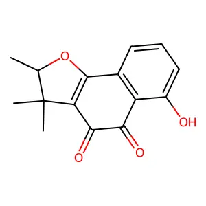 Naphtho(1,2-b)furan-4,5-dione, 2,3-dihydro-6-hydroxy-2,3,3-trimethyl- structure