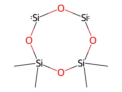 2,2,4,4-Tetramethyl-1,3,5,7,2,4,6,8-tetraoxatetrasilocane structure