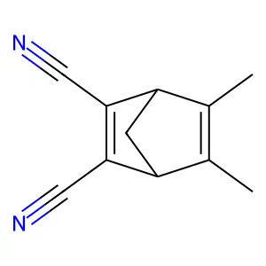 Bicyclo(2.2.1)hepta-2,5-diene-2,3-dicarbonitrile, 5,6-dimethyl- structure