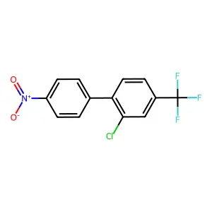1,1'-Biphenyl, 2-chloro-4'-nitro-4-(trifluoromethyl)- structure