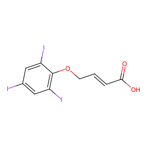 Crotonic acid, 4-(2,4,6-triiodophenoxy)- structure