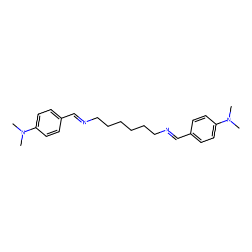 N,N'-bis{(E)-[4-(dimethylamino)phenyl]methylidene}hexane-1,6-diamine structure