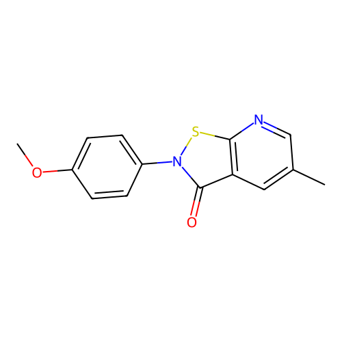 2-(4-Methoxyphenyl)-5-methylisothiazolo[5,4-b]pyridin-3(2H)-one structure