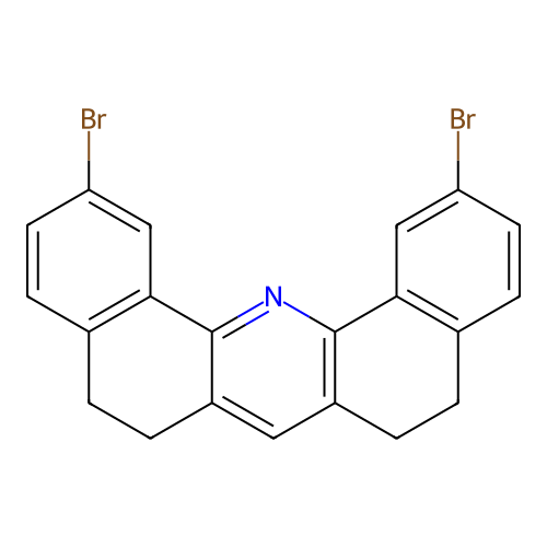 2,12-Dibromo-5,6,8,9-tetrahydrodibenz[c,h]acridine structure