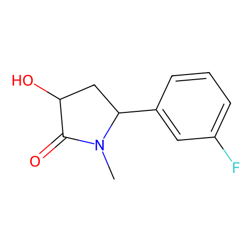 5-(3-Fluorophenyl)-3-hydroxy-1-methylpyrrolidin-2-one structure