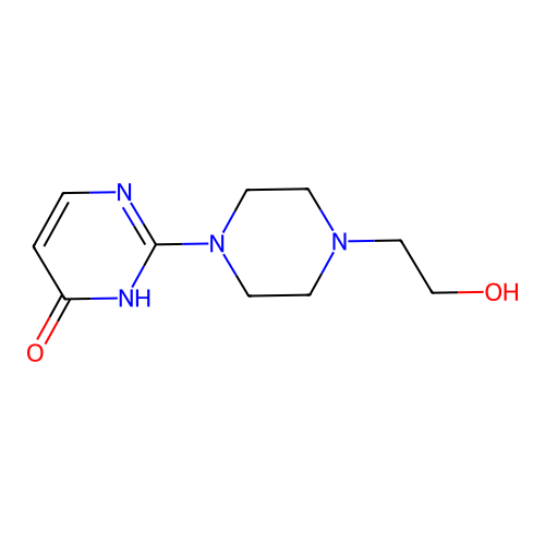 2-[4-(2-hydroxyethyl)piperazin-1-yl]-1H-pyrimidin-6-one structure