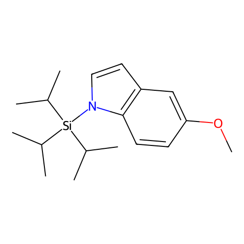 5-methoxy-1-[tris(propan-2-yl)silyl]-1H-indole structure