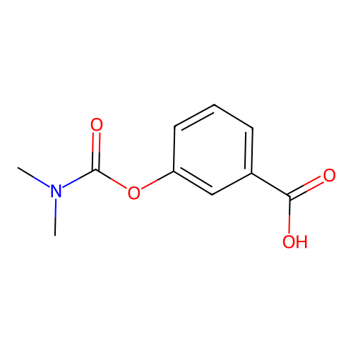 3-Dimethylcarbamoyloxy-benzoic acid structure