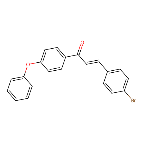(E)-3-(4-bromophenyl)-1-(4-phenoxyphenyl)prop-2-en-1-one structure