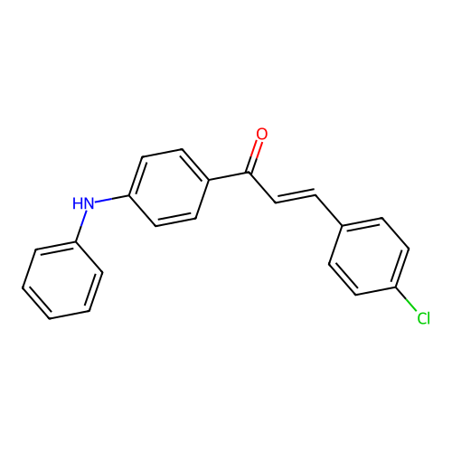 (E)-3-(4-chlorophenyl)-1-(4-(phenylamino)phenyl)prop-2-en-1-one structure