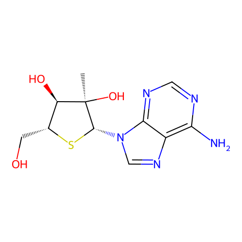 Adenosine,2'-C-methyl-4'-thio- structure