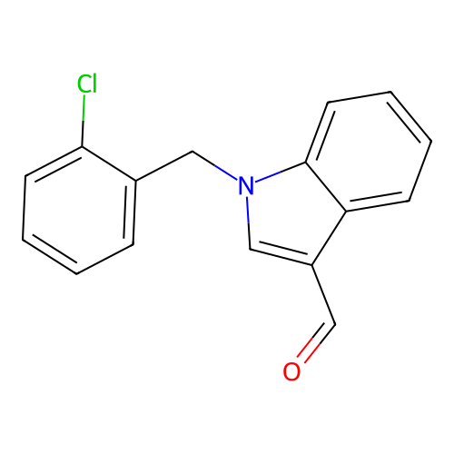1-(2-chlorobenzyl)-1H-indole-3-carbaldehyde structure