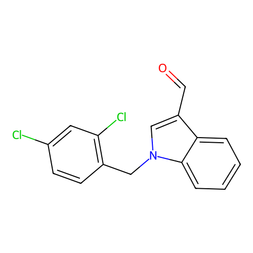 1-(2,4-dichlorobenzyl)-1H-indole-3-carbaldehyde structure