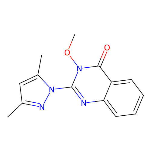 2-(3,5-dimethyl-1H-pyrazol-1-yl)-3-methoxyquinazolin-4(3H)-one structure