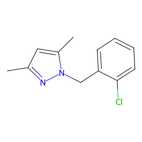 1-(2-chlorobenzyl)-3,5-dimethyl-1H-pyrazole structure