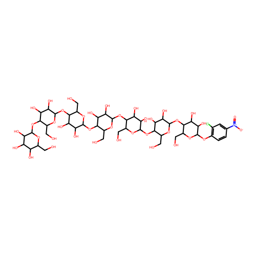 2-Chloro-4-nitrophenyl b-D-maltoheptaoside structure