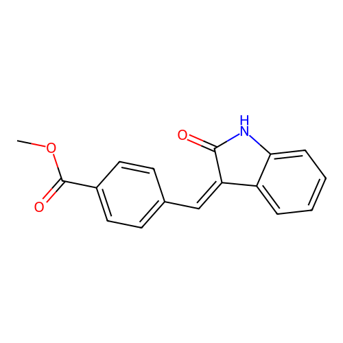 (Z)-methyl 4-((2-oxoindolin-3-ylidene)methyl)benzoate structure