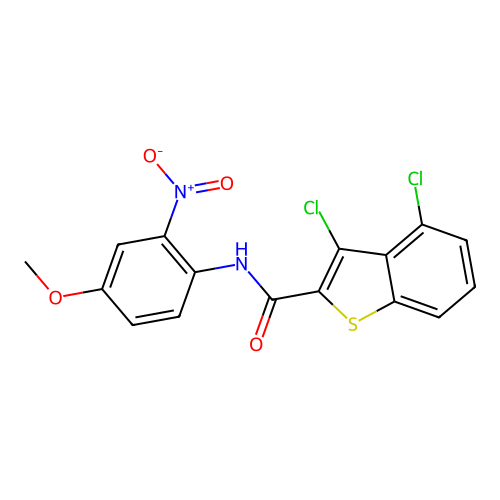 3,4-Dichloro-N-(4-methoxy-2-nitrophenyl)benzo[b]thiophene-2-carboxamide structure