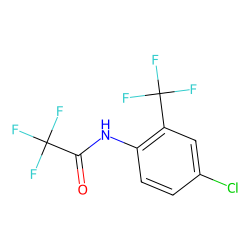 Acetanilide, 4'-chloro-2,2,2-trifluoro-2'-(trifluoromethyl)- structure