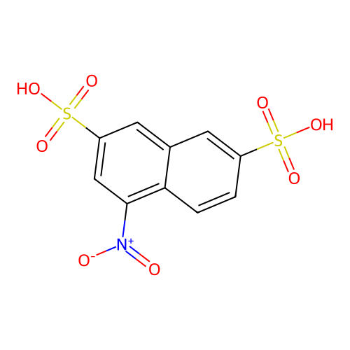 1-Nitronaphthalene-3,6-disulfonic acid structure